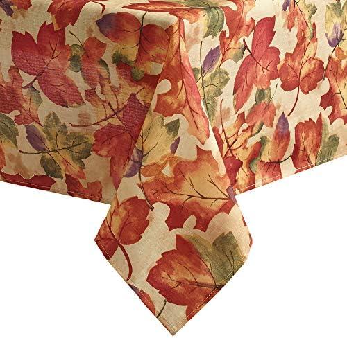 Elrene Home Fashions Harvest-Festival Fall Printed Tablecloth, 52" x 52", Square