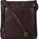 Leather Crossbody Bags for Women - Ladies Sling Handbags - Medium Cross body Purses Handbags - Purses For Women (Washed Brown)