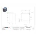 Wiegmann Captive Screws Electrical Enclosures, 8 in H, 6 in D, 8 in W, 1, Steel SC080806NK - 1 Each