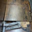 VASAGLE Baker's Rack, Microwave Stand, Kitchen Storage Rack with Wire Basket, 6 Hooks, and Shelves, for Spices, Pots, and Pans, Rustic Brown and Ink Black UKKS35X