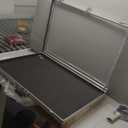 Portable Trade Show Display Case, 34"x22" Aluminum Card Show Display Case with Lock, Large Table Top Sports Card Display Case with Clear Acrylic Glass for Jewelry, Trading Card, Collectibles Shows