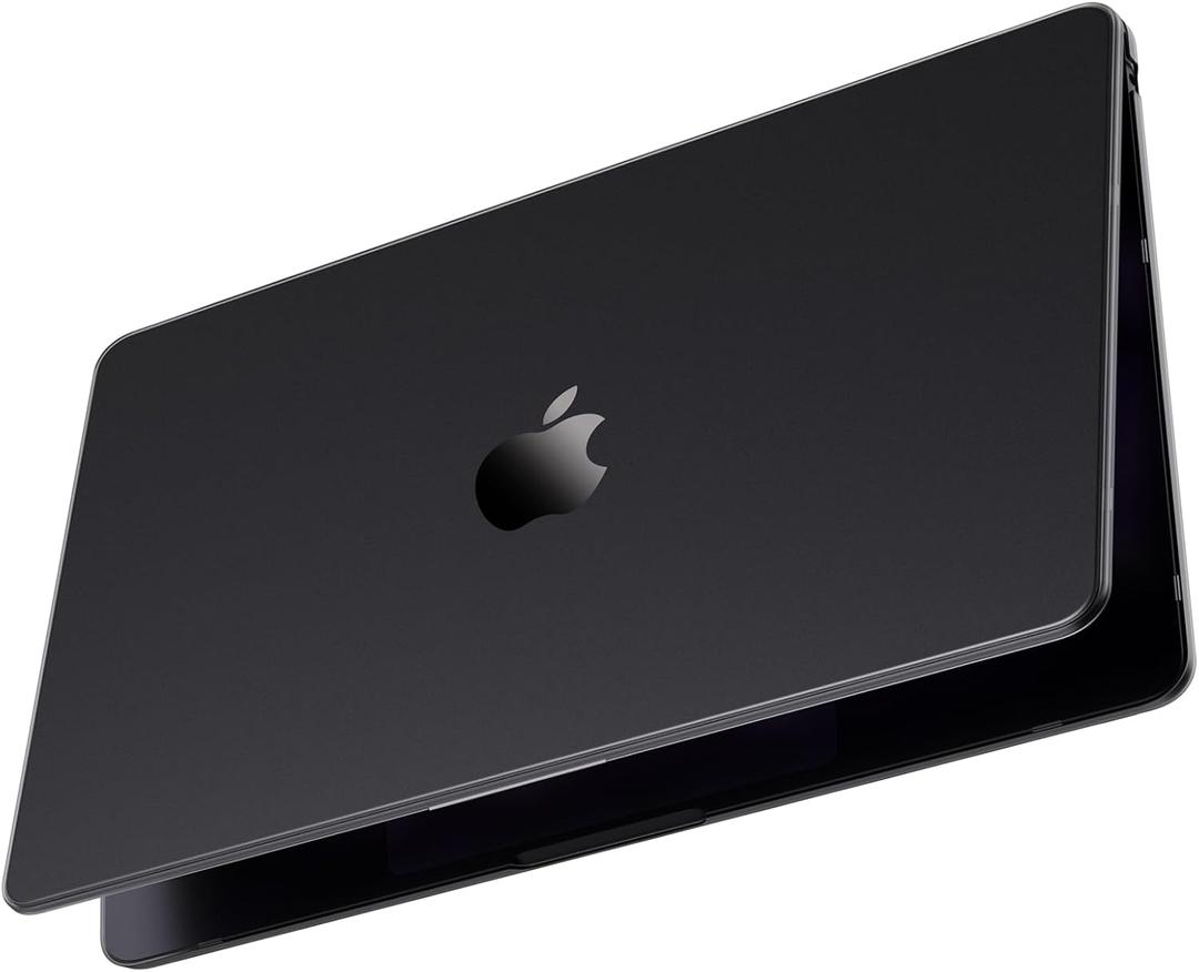 for MacBook Air 15 inch Case M4 2025 2024 2023 M3 M2 [Top-Tier Matte Finish] [Ultra Thin Armor] Hard Shell Laptop Cover - Noble Black Clear