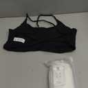 SUUKSESS Women 2 Piece Open Back Sports Bra Pack Strappy Workout Gym Yoga Crops (Large, #1 Pack (White & Black))