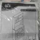 HOMCOM Kitchen Pantry Storage Cabinet, 72" Freestanding Cabinet with Hutch, Large Countertop, Glass Doors and Adjustable Shelves for Dining Room