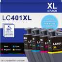LC401XL LC401 4-Packs High Yield Ink Cartridges Compatible for Brother 401XL LC-401 Ink Cartridges Work with MFC-J1010DW MFC-J1170DW MFC-J1012DW MFC-J1800DW (Black Cyan Magenta Yellow)