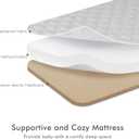 TotRun Bassinet Bedside Sleeper, Rocking Bassinets with Comfy Mattress and Wheels for Newborn, 5-Height Adjustable (Beige), Crib