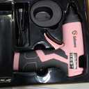 GoGonova Cordless Glue Gun, 15s Fast Preheating 2Ah Cordless Hot Glue Gun with 25 Pcs Premium Mini Glue Gun Sticks, USB-C Battery Rechargeable hot glue gun, Smart Power-Off, Pink