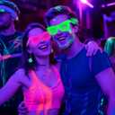 Mega-L 12 Pcs Glow in The Dark Glasses, Glow in The Dark Party Supplies, Neon Fluorescent Blacklight Eyeglasses Party Favors, Glow Photo Booth Props Eyewear Accessories for Women, Men, Adult Halloween