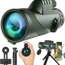Monocular-Telescope 80x100 High Powered for Adults Monocular for Smartphone Adapter Telescope Hunting Wildlife Bird Watching Travel Camping Hiking-Green