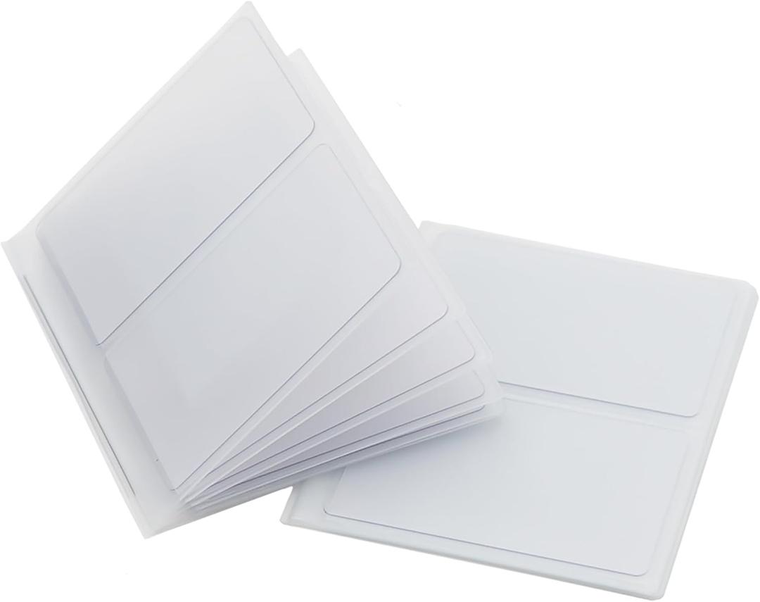 Pack of 2 Clear Plastic Wallet Inserts, Vinyl Sleeves Made for Credit Cards, Driver License, Pictures, Student IDs and Trimmed Photos (Hipster)