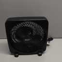Comfort Zone 9-inch Portable Box Fan  Compact Desktop Cooling Fan with 3-Speeds, Quiet Operation, Built-in Carry Handle & Safety Grill  ETL Listed for Home, Office, or Dorm  Black