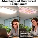 ANGSYLTH 4 Pcs Fluorescent Light Covers - Classroom, Office 4 x 2 Feet Flame Retardant Magnetic Covers for Ceiling Lights Filters (Bohemia-5678)