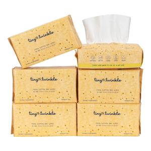 Tiny Twinkle 100% Cotton Dry Wipes for Baby | 480 Count | Use Wet or Dry | Scent Free (Fragrance-Free), Hypoallergenic & Chemical-Free | Ultra Soft, Strong & Gentle for Sensitive Skin