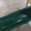 Metal Fence Post 7feet, Heavy Duty Garden Fence Post for Holding Wire Fence, Sign U Post Pack of 10 Sturdy Outdoor No Dig Fence Post for Garden Yard Green