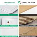 Large Bulletin Board - 60 X 36 inches Decorative Felt Pin Board - 5' x 3' Cork Board Alternative for Wall - Foldable Photo Board Self-Adhesive Vision Board Prayer Board with 30 Pushpins - Warm White