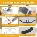 Cord Organizer for Kitchen Appliances, 4 Pack Appliance Cord Organizer Stick On, Cord Wrapper, Cord Holder, Cord Keeper, Kitchen Gadgets for Pressure Cooker, Kitchenaid Mixer, Coffee Maker