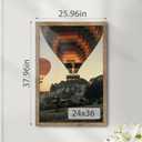 24x36 Poster Frame Natural Woodgrain Brown, Poster Frames 24 x 36 inches or 24x36 Picture Frames with HD Plexiglass Durable and Scratch-proof for Horizontal or Vertical Wall Mounting, 1 Pack