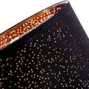 Wellmet Blackgold Drum Lampshades, Easy Assembly Required Replacement Lamp Shades, Fabric Lampshades for Table Lamps Floor Lamps, Metal Spider Fitter, 14"x14"x11"