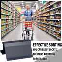 Kathfly 100 Pcs Wire Shelf Label Holders Compatible with Metro 1-1/4in Shelves, Plastic Wire Rack Label Holder 3 l x 1.25 H Price Tag Shelf Clips On, Black