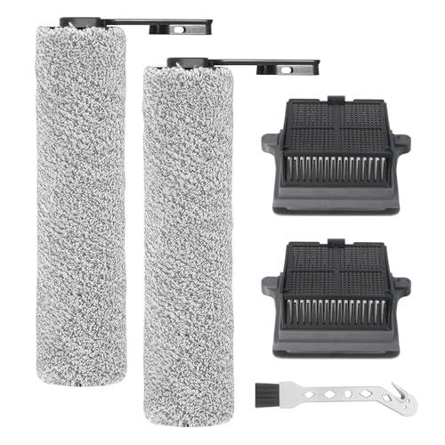 Accessory Set for Tineco iFLOOR 5 Breeze Complete Wet/Dry All-in-One Vacuum Cleaner Replacement Parts, 2 Brush Rollers + 2 Filters + 1 Cleaning Brush