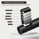 Oneach Black Curtain Rods for Windows 66 to 120 Inch, 1 Inch Pole Adjustable Length Heavy Duty Metal Curtain Rod Set, for Outdoor Bedroom Kitchen Living Room (16 to 120 Inch)