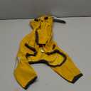 Dog Raincoat, Waterproof Dog Rain Jacket with Hood, Rain Coat with Leash Hole, Reflective Strap for Small Medium Dogs, Lightweight Puppy Clothes(Yellow, S) (S(Back Length12''))