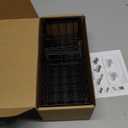 Cisily Black Smiley Face Dish Sponge Holder Sponge Holder for Kitchen Sink, Sink Caddy Organizer with High Brush Holder, Kitchen Countertop Organizers and Storage Essentials