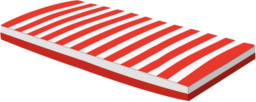 PNP FKJP Outdoor Bench Cushion 48" x 18" x 3", Waterproof Patio Furniture Cushions,Outdoor Porch Swing CushionRed White