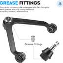 4WD Front Upper Control Arm w/Ball Joint for Dodge Ram 1500 2002-2005, Stabilizer/Sway Bar & Outer Tie Rod End Link, Rebuild End Suspension Kit K7424 K7411 K7422 ES3538, 8Pcs