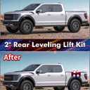 FLYCLE 2 inch Rear Lift Blocks for Chevy Silverado 1500 Sierra 1500, 2" Rear Leveling Kit Extended Square U-Bolts Compatible with 1999-2024 Silverado 1500 Sierra 1500