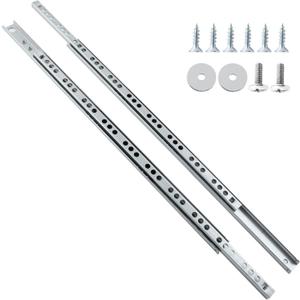 13.5 Inch Drawer Slides, Metal Drawer Slide Small Drawer Rails Ball Bearing Two Way Slide Track Rail Pack of 12 (0.7" Wide)