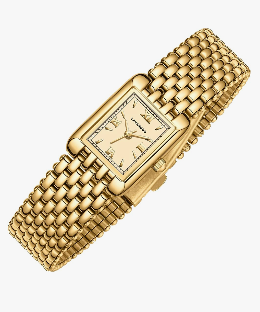 NN BEN NEVIS Gold Watches for Women Dainty Small Ladies Watch with Stainless Steel Strap, Luxury Casual Fashion Square Quartz Waterproof Watch Bracelet Adjustment Tool Included
