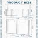 Sherr 2 Packs Acrylic Brochure Holder Wall Mount 2 Pocket Fits 8.5 x 11 and 4 Pocket Fits 4 x 9 Brochure Magazine Holder Clear Trifold Flyer Rack Paper Display Literature Storage for Home, Offices