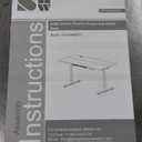 SHW 55 x 28 Inches Electric Height Adjustable Standing Desk with Drawer and Memory Preset, White