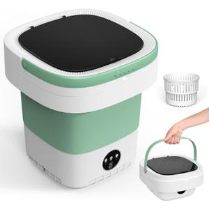 Portable Washing Machine, Mini Washer, Upgraded with Spin Basket, Foldable Design Ideal for Apartment, Home and Hotel, portable washer 3 Cleaning Modes Suitable for Small Clothes
