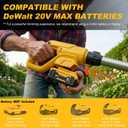 Brushless Cordless Weed Wacker for DeWalt 20V Max Battery (Tool Only), Electric Weed Eater with 5 Blades, Lightweight Battery Powered Brush Cutter for Lawn Care