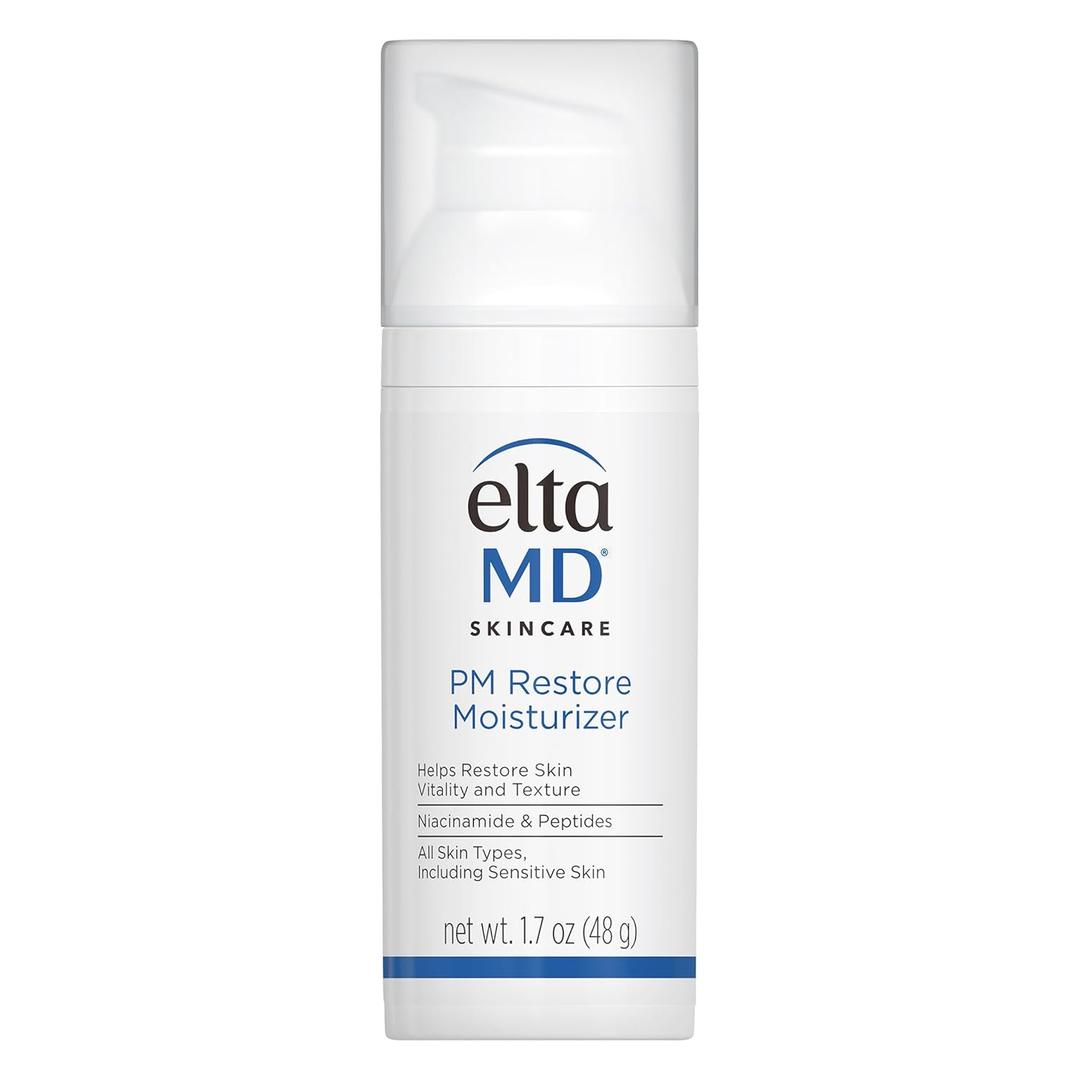 EltaMD PM Restore Face Moisturizer, Night Moisturizer for Face, Facial Cream Safe For All Skin Types, 1.7 oz Pump