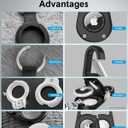 SCALLOP for AirTag (1st & 2nd Gen) Keychain with Carabiner,Thick Hard PC Air Tag Holder,IPX8 Waterproof,Secure Lock