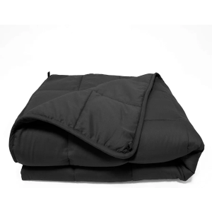 SUPERIOR Quilted Microfiber 20-Pound Weighted Throw Blanket, 60X80, Black