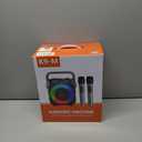 Karaoke Machine, Portable Bluetooth Speaker with 2 Wireless Microphones for Adults & Kids with Lights, Karaoke Microphone with PA System Supports USB/TF/REC/FM/AUX for Home Party Home System Packages (Black)