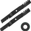 Belleone UC22008 Mower Blade Compatible with John Dee re 42" Mower Deck, Fit for John Dee re X350 X354 X370 Z335E Z335M Z345M Z345R, Replace M170642, 2 Pack