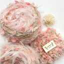 Hand Spun Artisanal Yarn 4 Pack of 50g/Skein with Hand Blended Collection Multifiber Fancy Yarn Colorful Handmade for Knitting Crocheting Crafts DIY,Textile Decorative Tassels Card Making