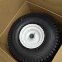 GICOOL (2 Pack) 15x6.00-6 Tubeless Tire and Wheel, 3" Offset Hub, 3/4" Bearing, 4 Ply, 15x6-6 Lawn Mower Front Tires, Compatible with 100 and 300 Series John Deere Riding Mower, Lawn Tractor and More