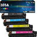 305A Black,Cyan,Magenta,Yellow Toner Cartridges 4 Pack for HP LaserJet Pro 400 Color M451dn M451nw M451dw MFP M475dw M475dn Pro 300 M375nw Toner