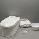 2-in-1 Toddler Potty Training Toilet - Larger Potty Chair & Detachable Training Seat for Boys & Girls Ages 1-3 with Flushing Sound, Wipes Storage, Toilet Paper Holder (White)