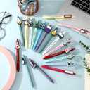 Sayglossy 48 Pcs Lab Week 2026 Science Gifts Black Ink Retractable Ballpoint Pens Science Birthday Party Decorations Chemistry Laboratory Gifts