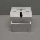 MyGift Rustic Burnt Wood Wall Mountable Fundraising Donation Suggestion Box / Comment Ballot Box with Lock and Key, Clear Acrylic Sign Holder and Chalkboard Surface