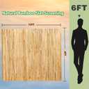 4ft x 13ft Natural Bamboo Slat Screening Roll, Outside Bamboo Privacy Fencing, Privacy Screen Panels for Garden, Outdoor