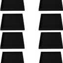 5x5 Square Rubber Furniture Caster Cups, Anti-Sliding Furniture Pads Bed Stopper Floor Protectors with Grip - Protect Any Flooring (8 Pcs Black)