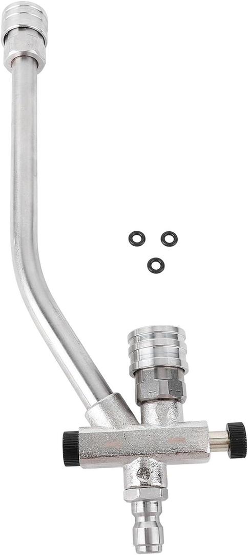 Stainless Steel Foam Cannon Dual Connector for High Pressure Washer Switchable Design Adjustable Regulator Easy Installation, Provides Versatile Compatibility